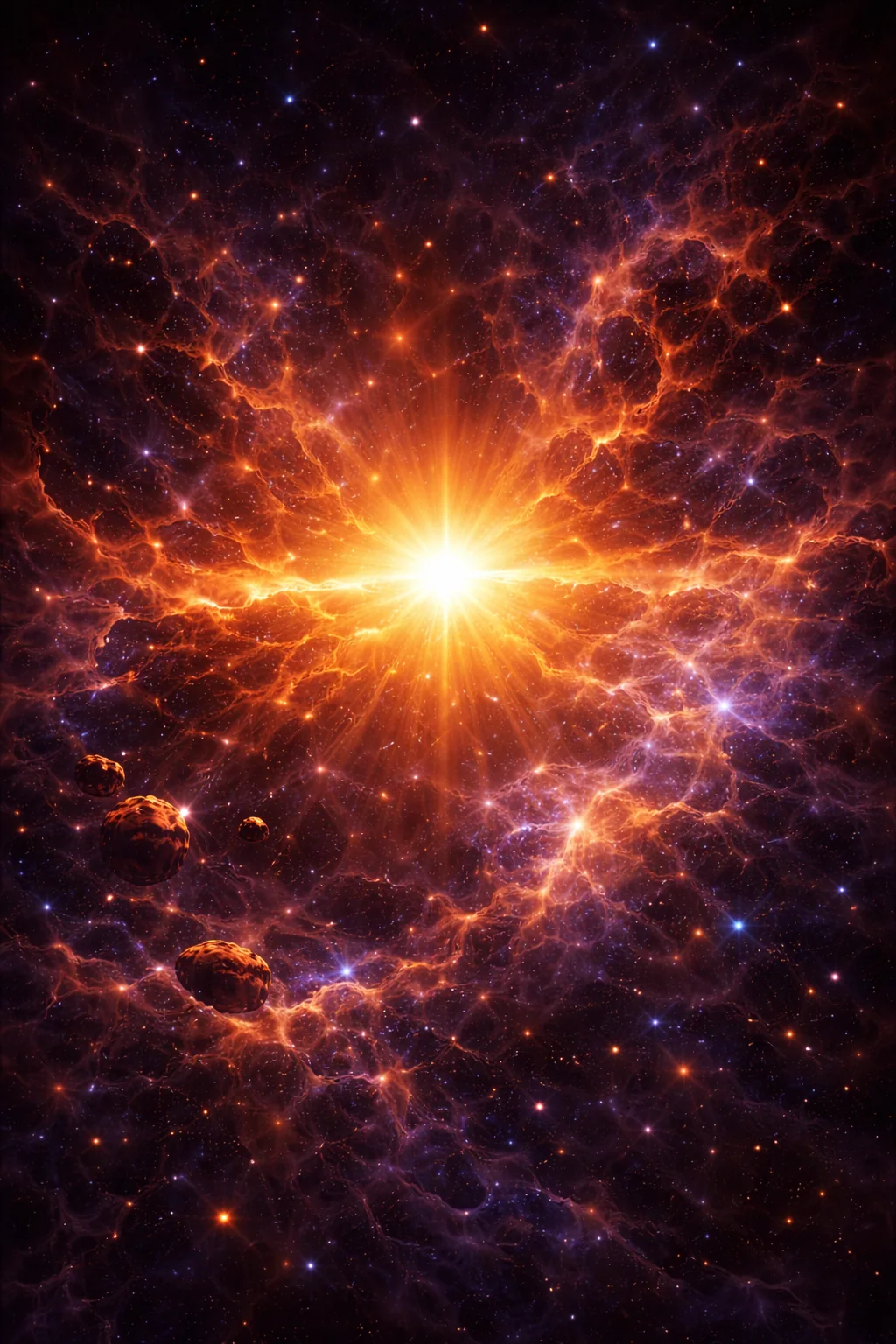 Radiant orange star cloud