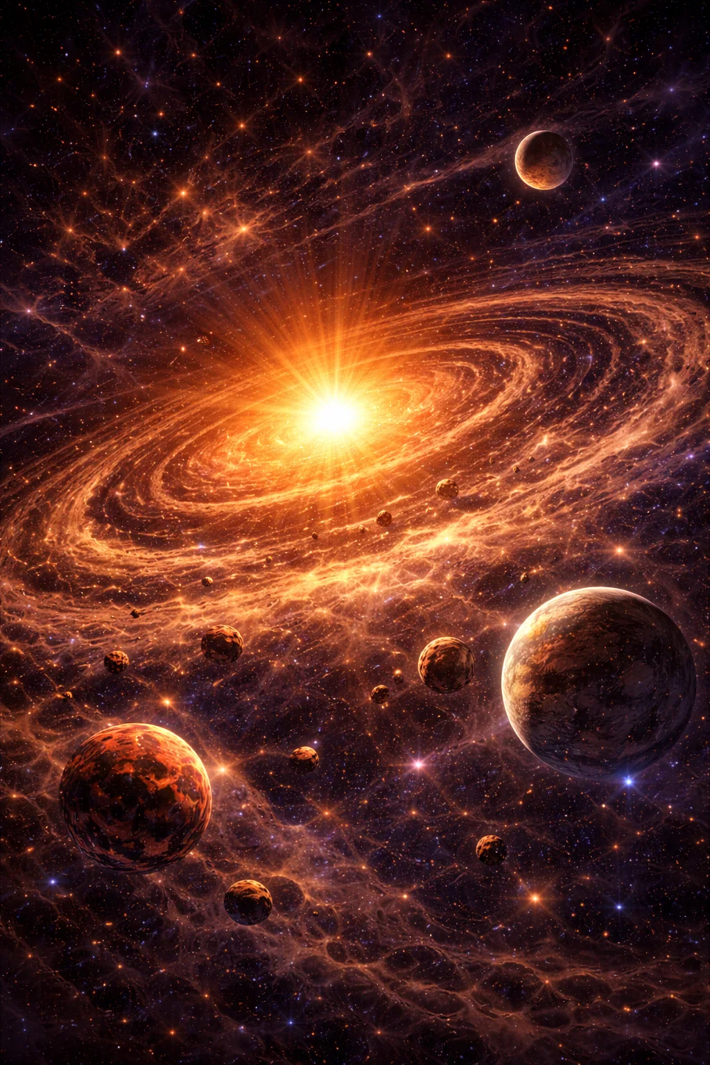 Warm solar system view