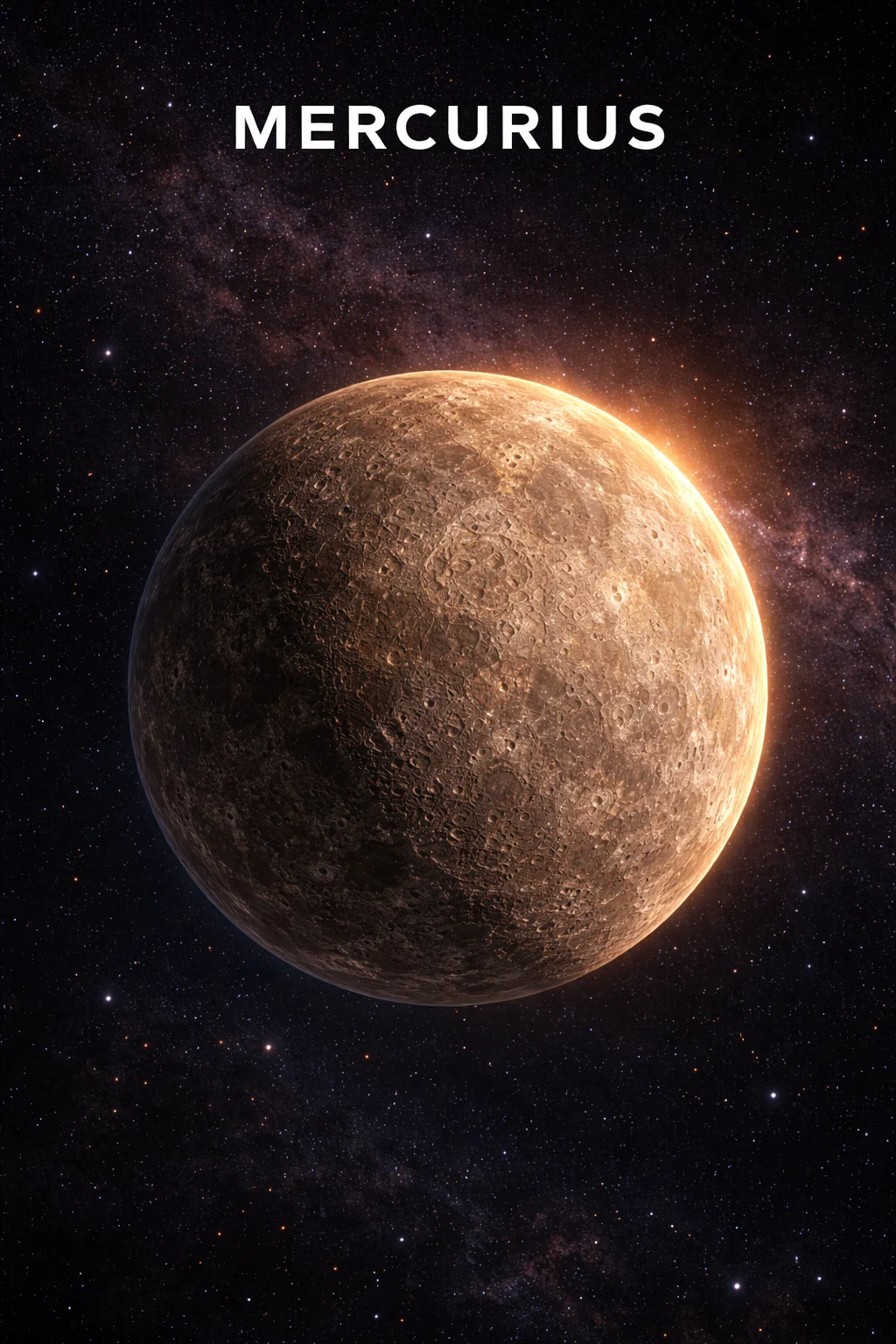 A labeled poster of Mercury.